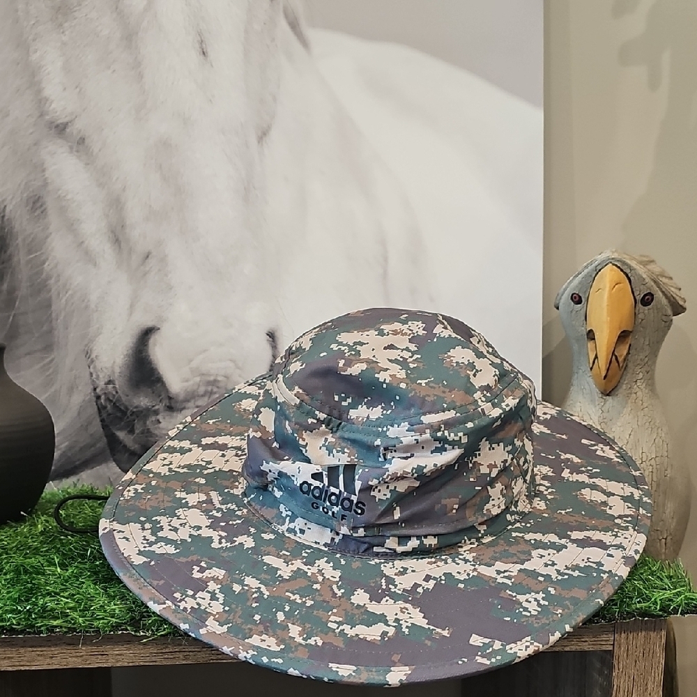 Adidas Wide Brim Camo Bucket Hat  L/XL